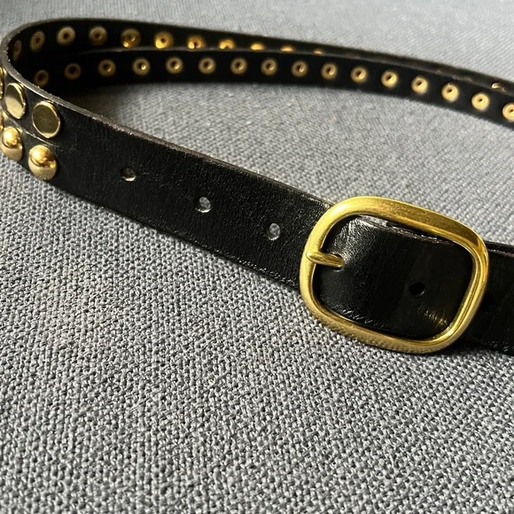 Linea Pelle Double Grommet Leather Belt - Picture 5 of 6